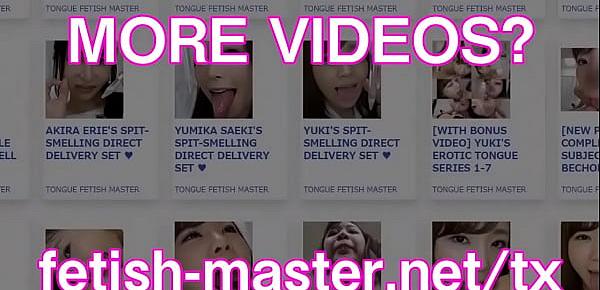  Japanese Asian Tongue Spit Face Nose Licking Sucking Kissing Handjob Fetish - More at fetish-master.net